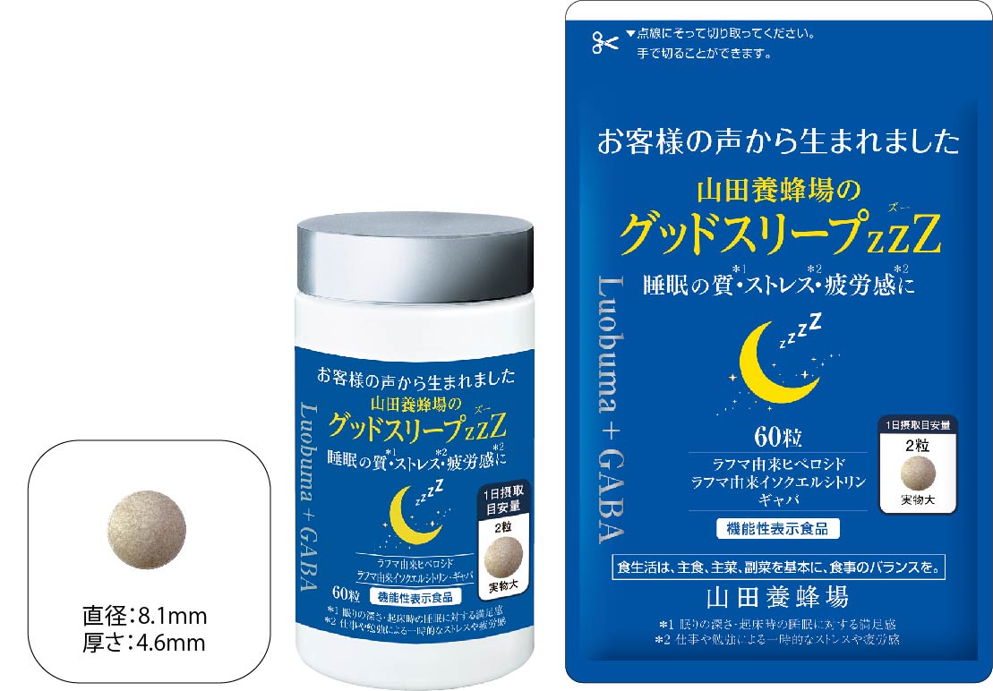 睡眠の質、ストレス、疲労感」(※1、2)に3つの機能でアプローチ(※3)機能