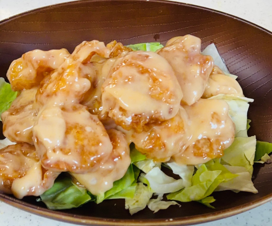 さざなみさんの「我が家のエビマヨ」（投稿者提供）
